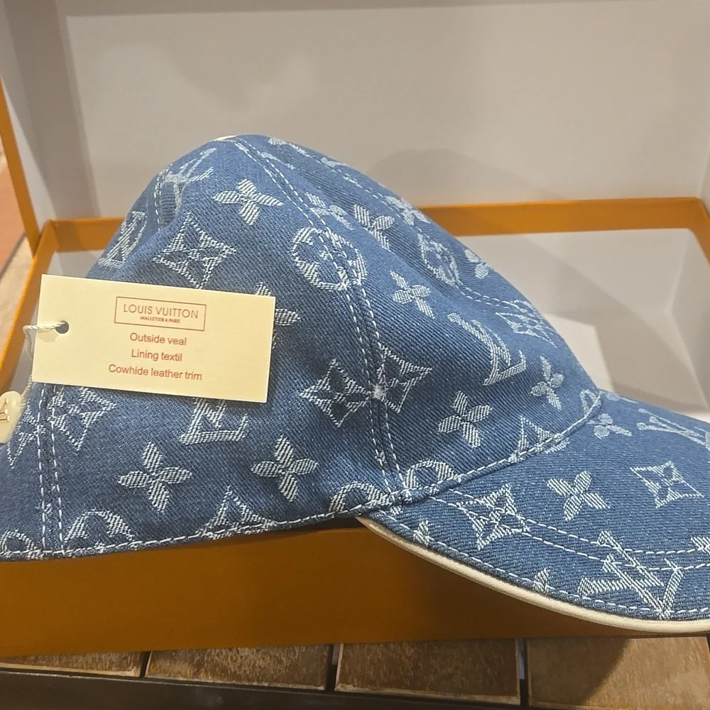 Louis Vuitton Blue Denim Cap - Picture 2 of 4